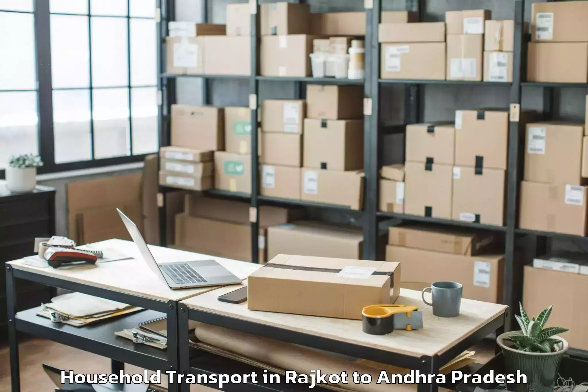 Book Rajkot to Srungavarapukota Household Transport Online